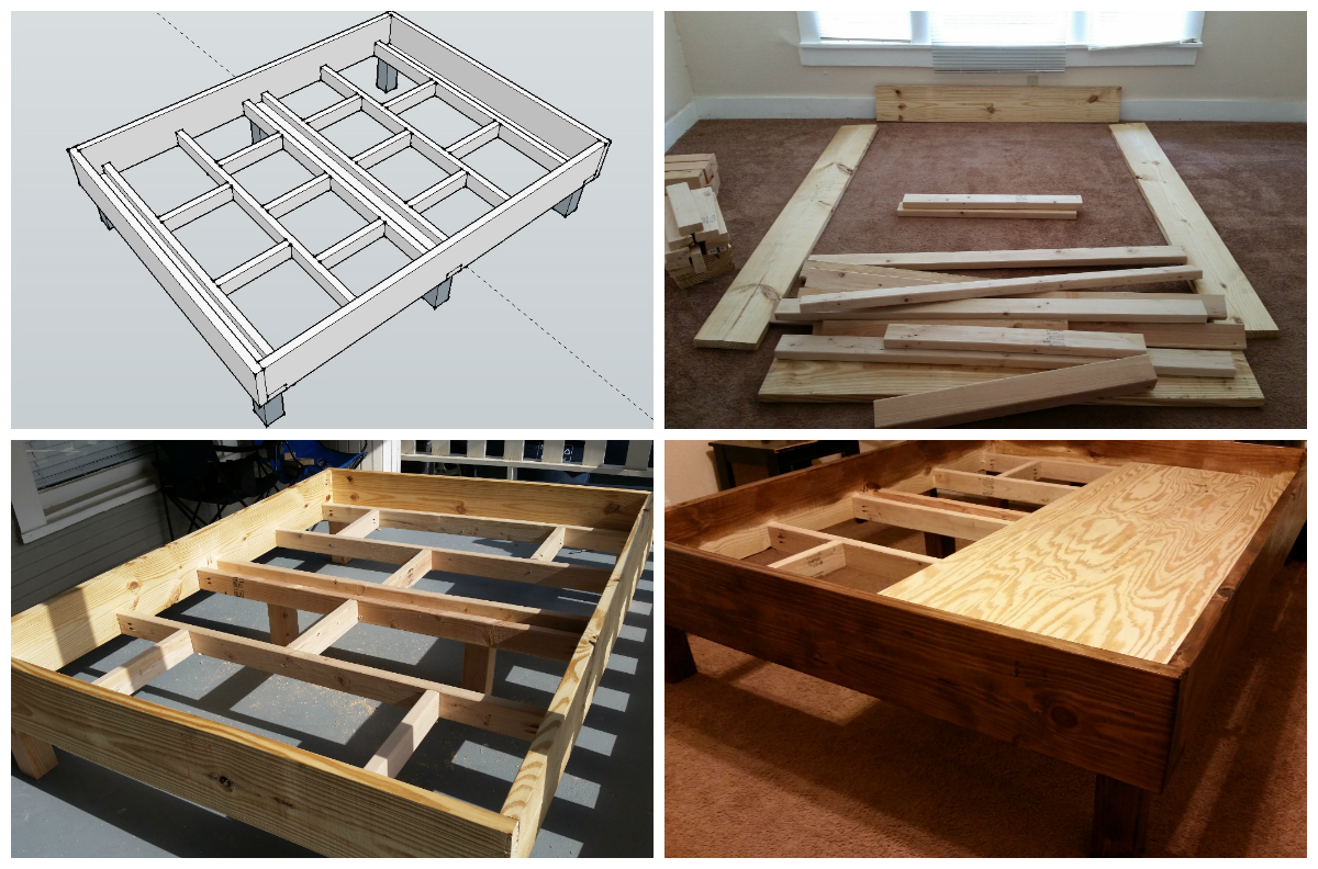 My First Diy Project Rustic Style Bed, How To Build A Rustic Bed Frame